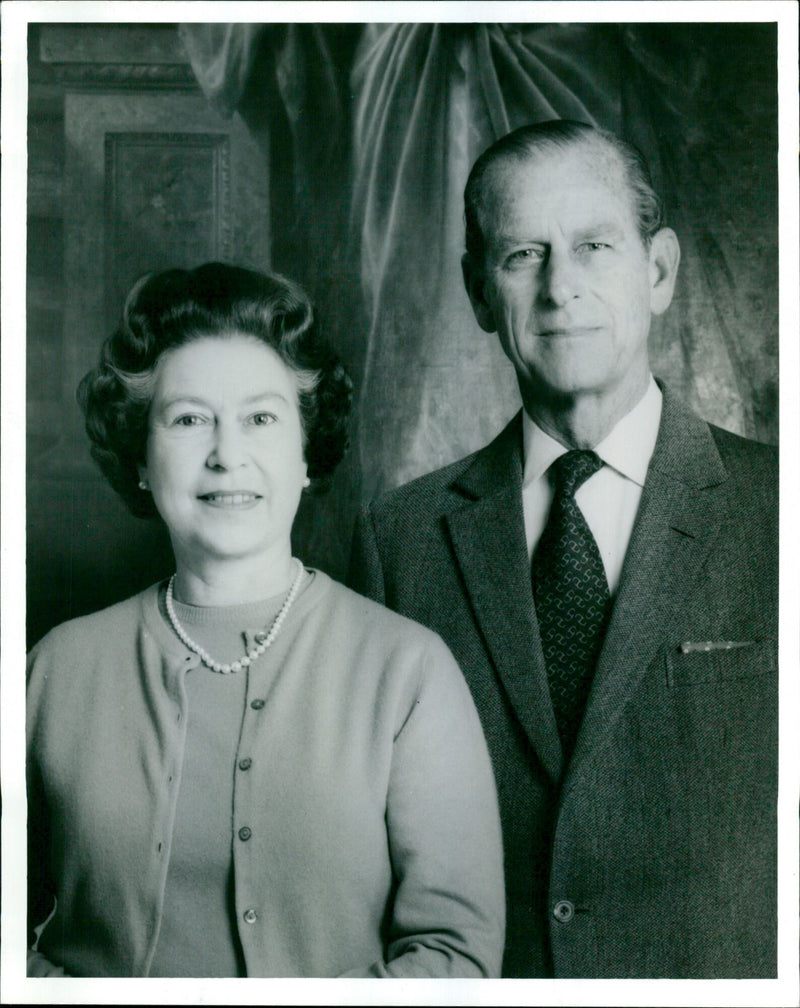 Queen Elizabeth II and Prince Philip - Vintage Photograph