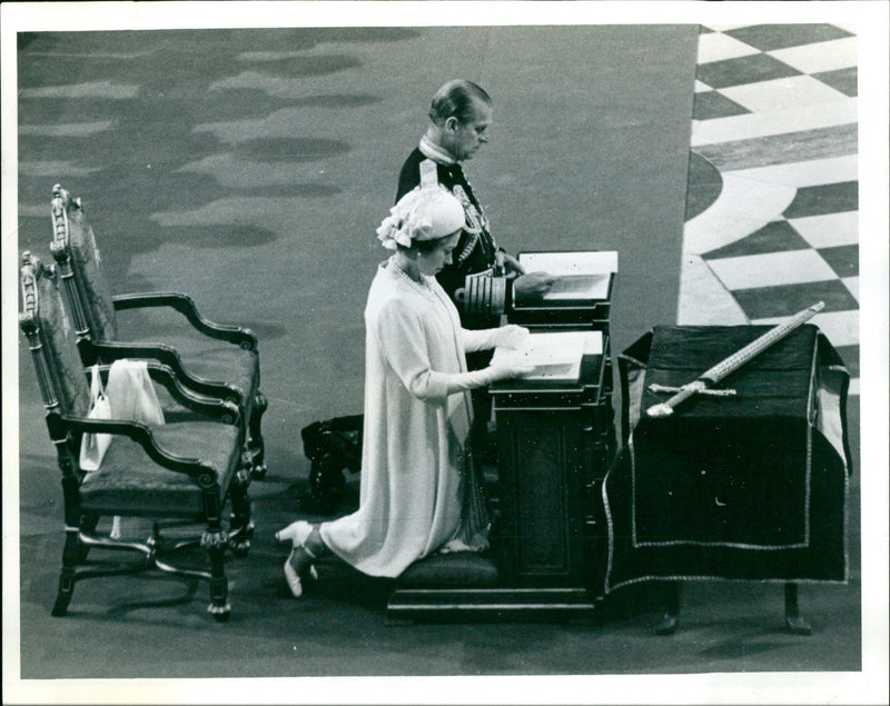 Queen Elizabeth II and Prince Philip - Vintage Photograph