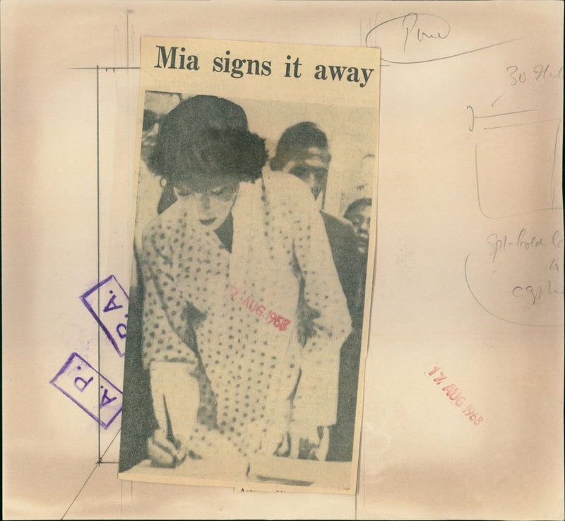 Mia Farrow - Vintage Photograph