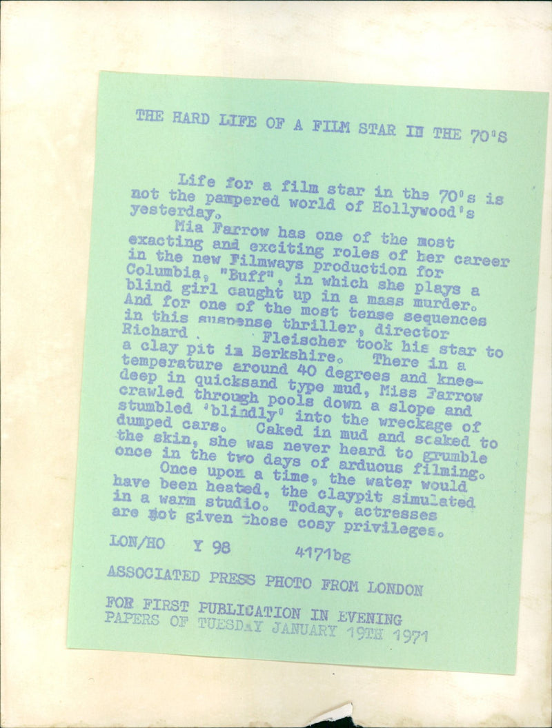 Mia Farrow - Vintage Photograph