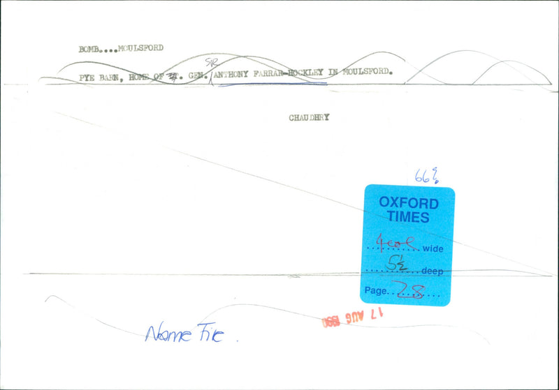 Antony Farrar- Hockley - Vintage Photograph