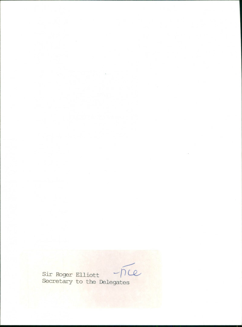 Roger Elliot - Vintage Photograph