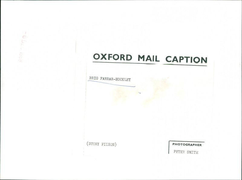 Brig Farrar-Hockley - Vintage Photograph