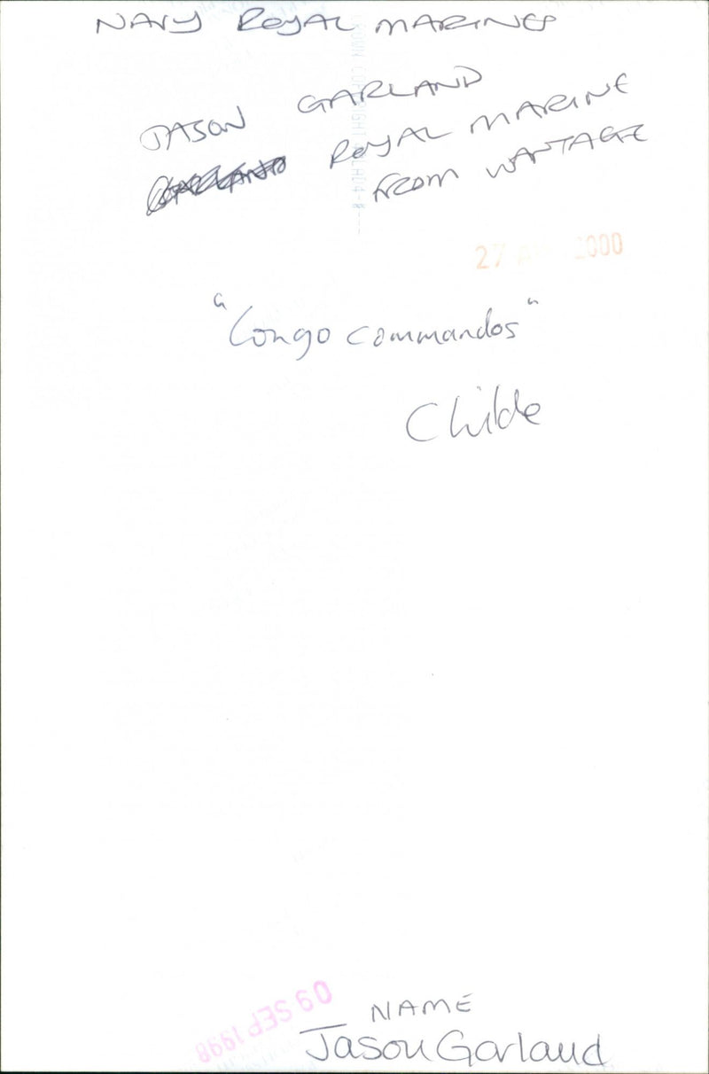 Jason Garland - Vintage Photograph