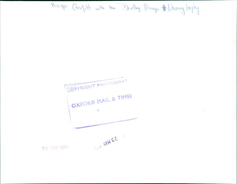 Roger Garfitt - Vintage Photograph