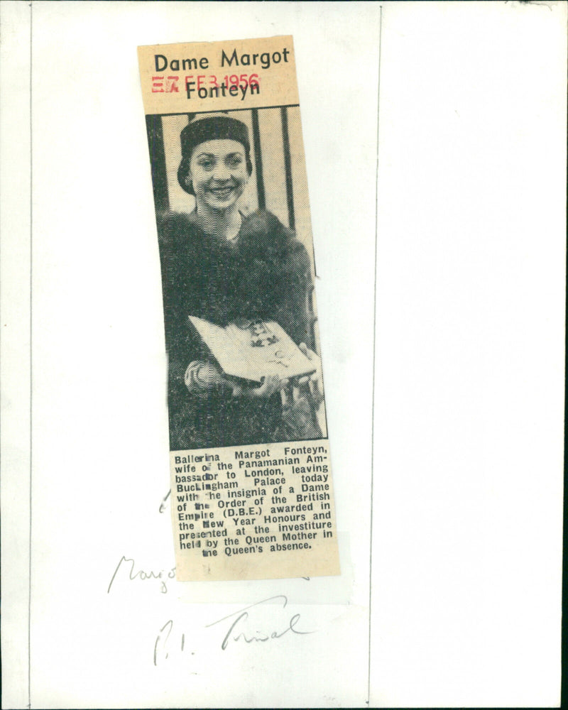 Margot Fonteyn - Vintage Photograph