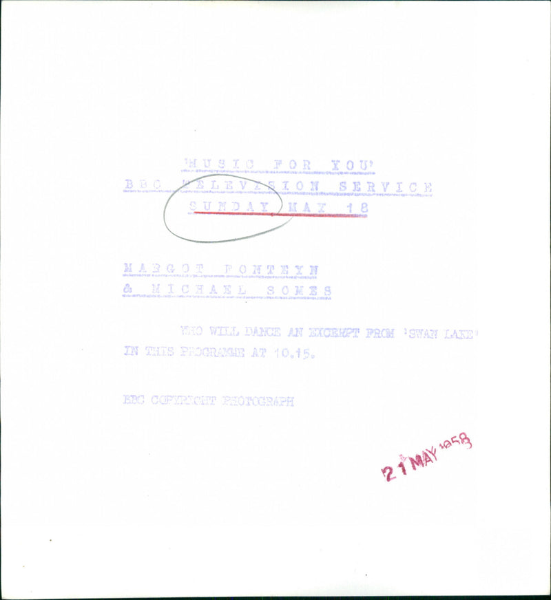 Margot Fonteyn - Vintage Photograph