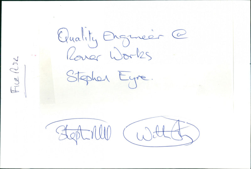 Stephen Eyre - Vintage Photograph