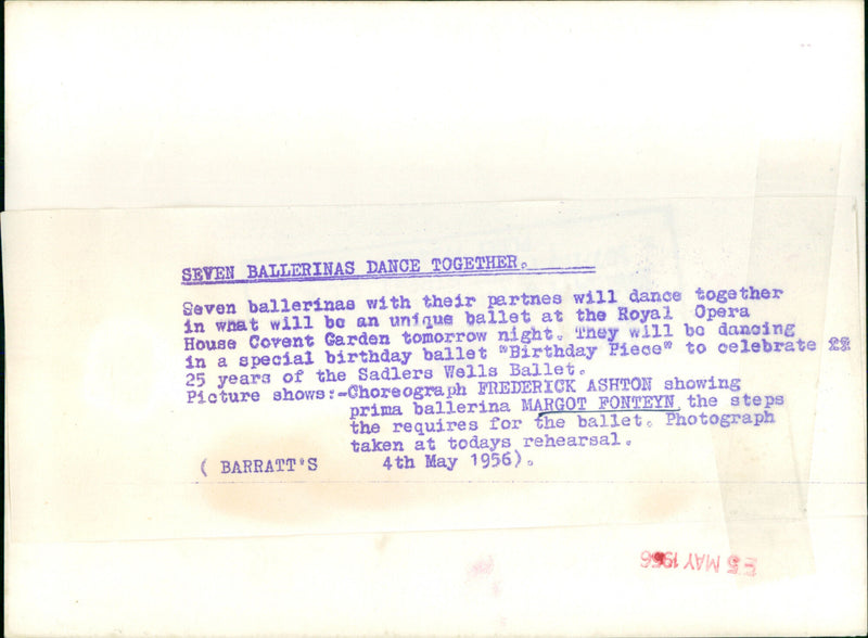 Margot Fonteyn - Vintage Photograph