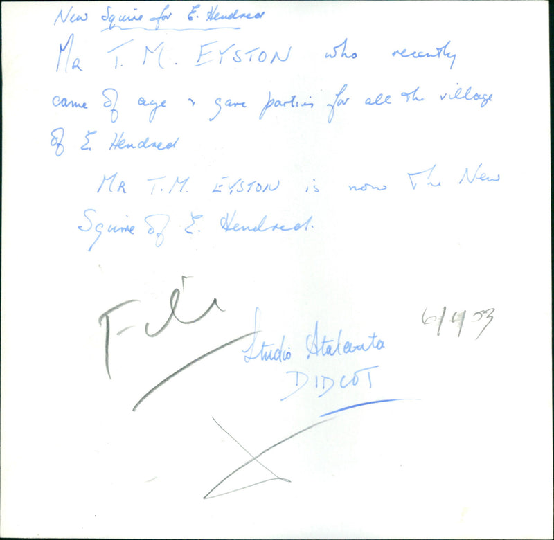 T. M. Eyston - Vintage Photograph