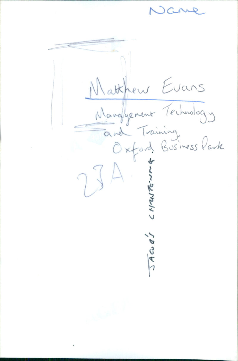 Matthew Evans - Vintage Photograph