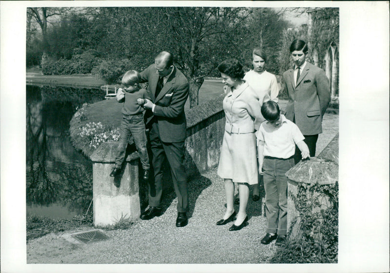 Queen Elizabeth II and Family - Vintage Photograph