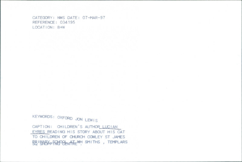 Lucian Eyres - Vintage Photograph