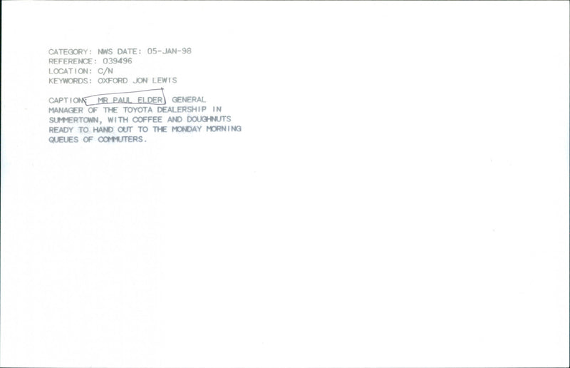 Paul Elder - Vintage Photograph