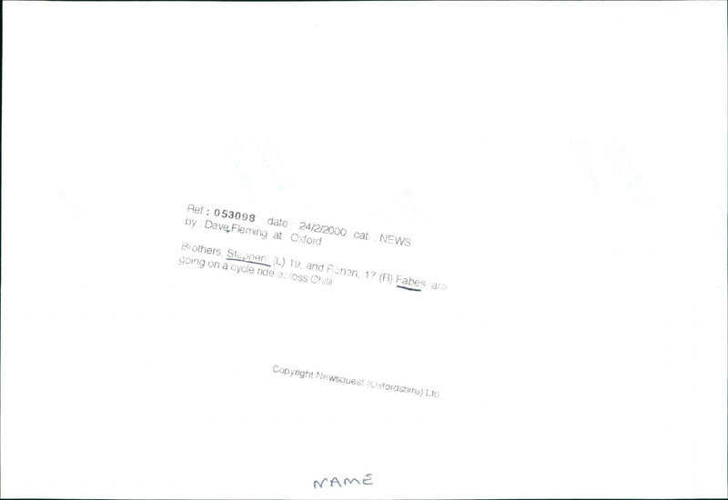 Stephen Fabes - Vintage Photograph