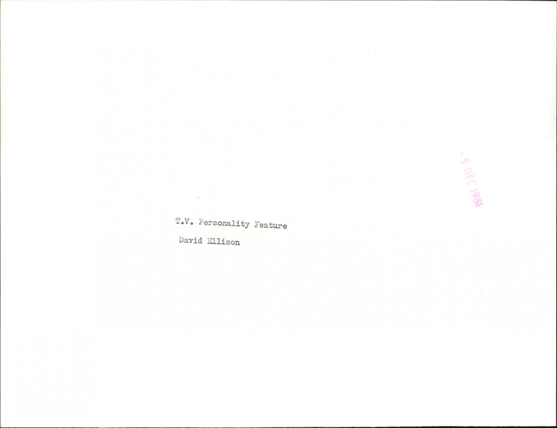 David Ellison - Vintage Photograph