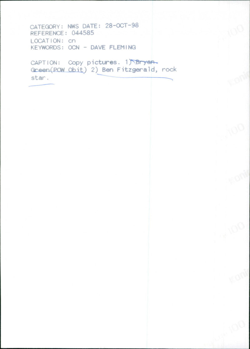 Ben Fitzgerald - Vintage Photograph