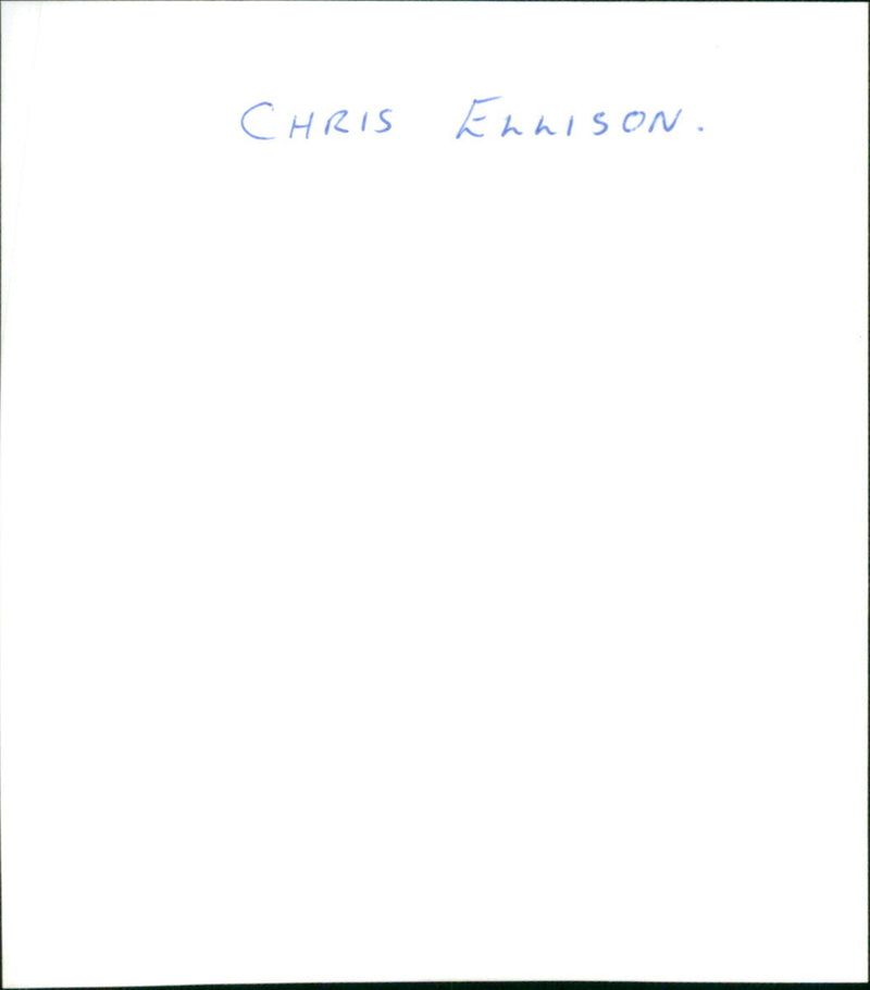 Chris Ellison - Vintage Photograph