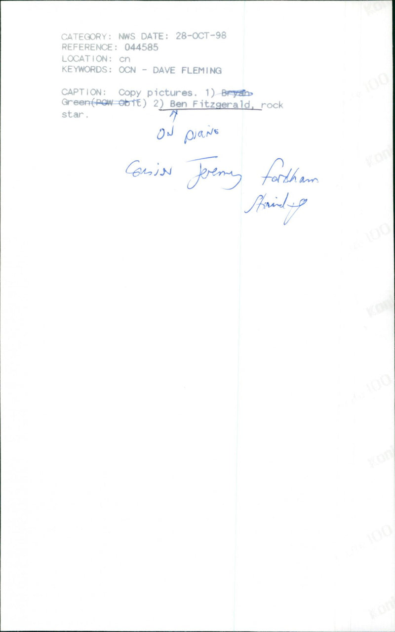 Ben Fitzgerald - Vintage Photograph