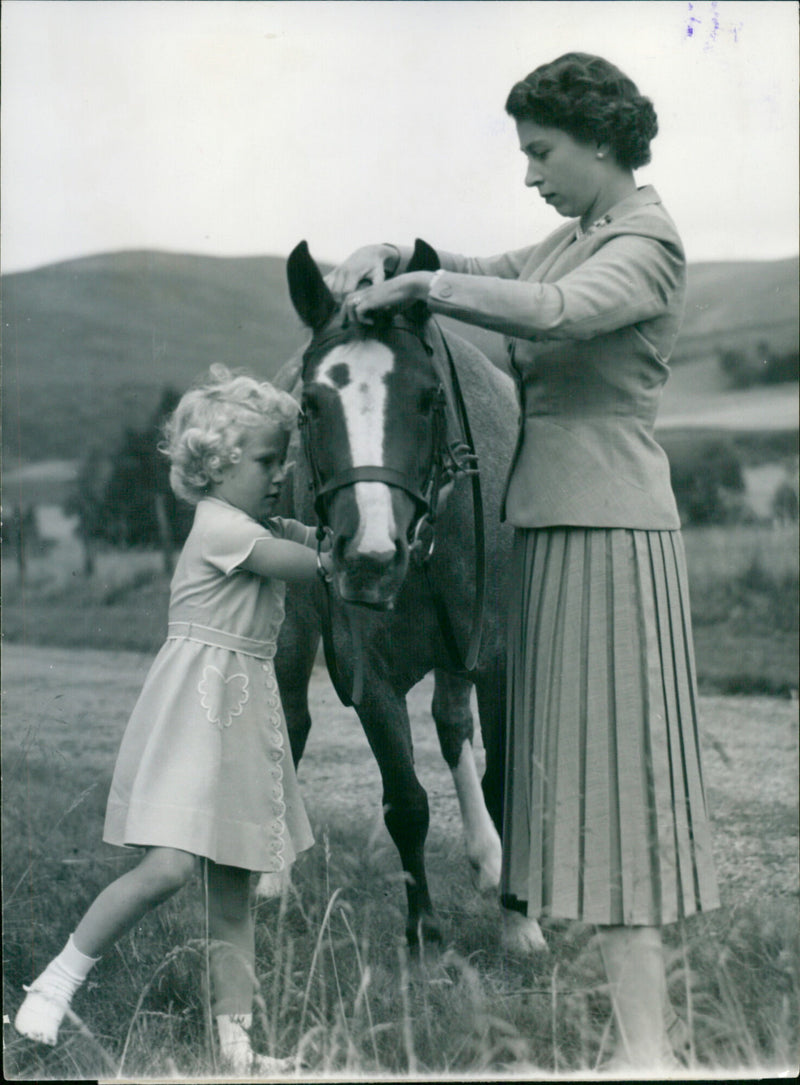 Queen Elizabeth II and Princess Anne - Vintage Photograph