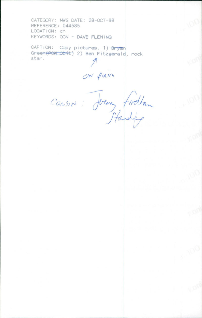 Ben Fitzgerald - Vintage Photograph