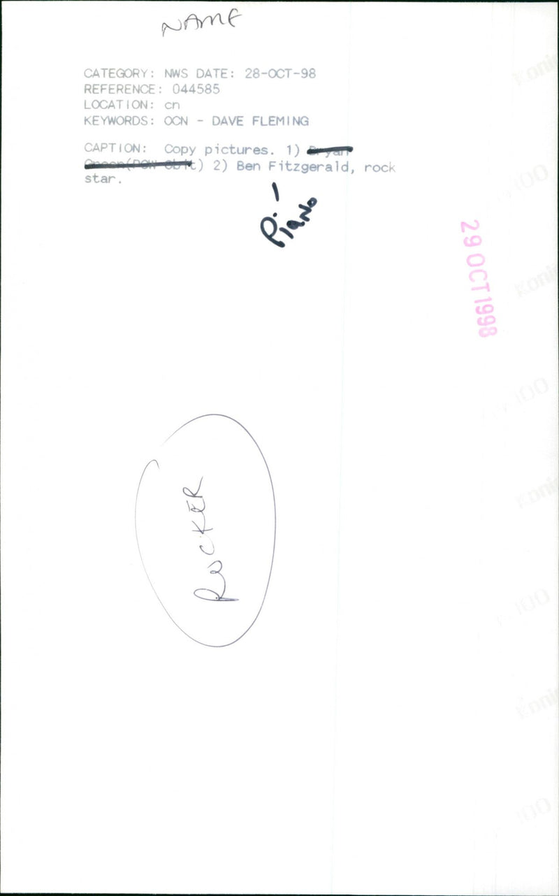 Ben Fitzgerald - Vintage Photograph