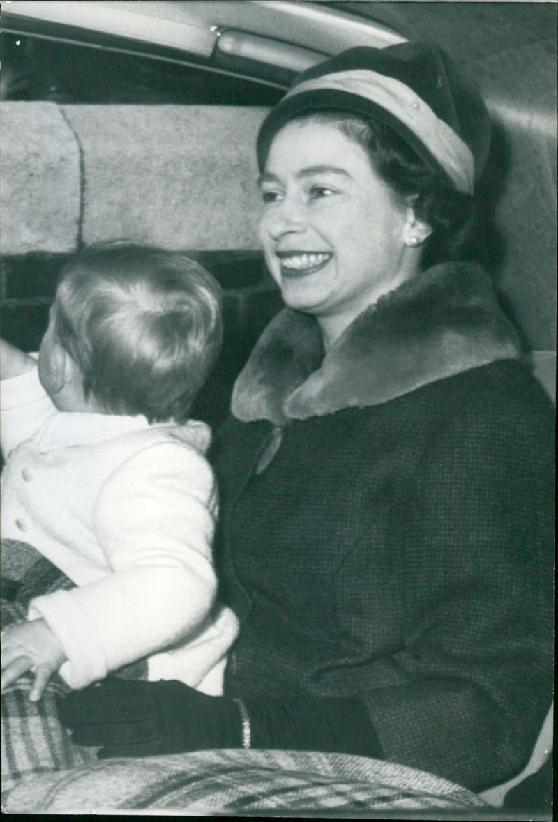 Queen Elizabeth II and Prince Andrew - Vintage Photograph