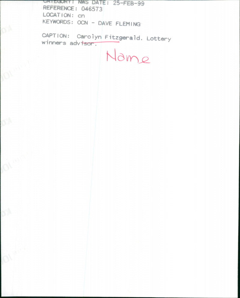 Carolyn Fitzgerald - Vintage Photograph