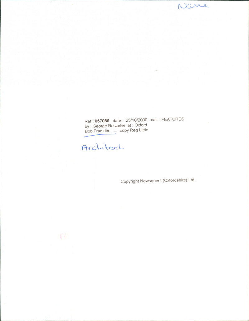 Bob Franklin - Vintage Photograph