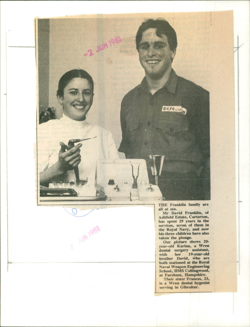 Karina Franklin & David Franklin - Vintage Photograph