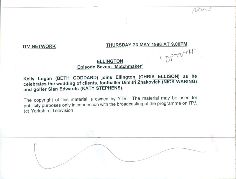 Beth Goddard, Chris Ellison - Vintage Photograph