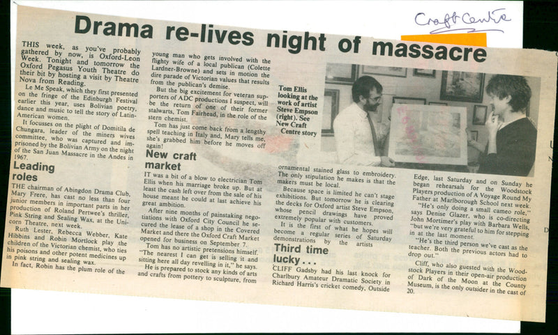 Tom Ellis, Steve Empson - Vintage Photograph