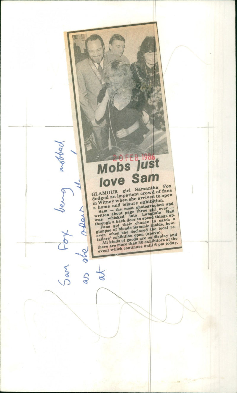 Samantha Fox - Vintage Photograph