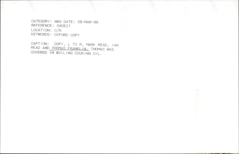 Thomas Franklin - Vintage Photograph