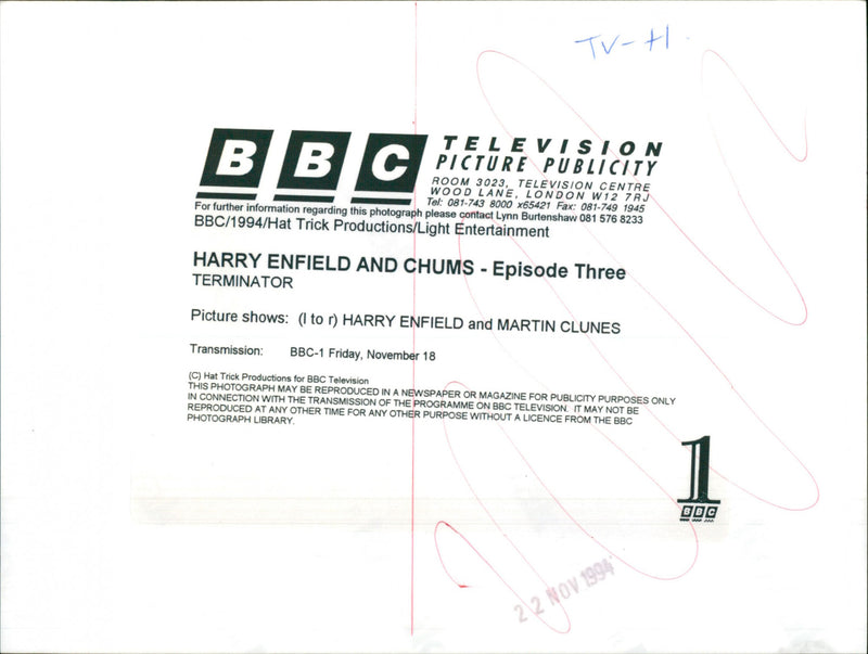 Harry Enfield - Vintage Photograph