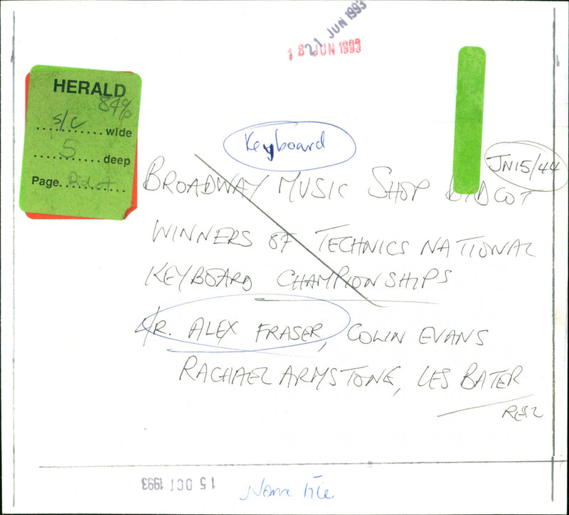 Alex Fraser - Vintage Photograph