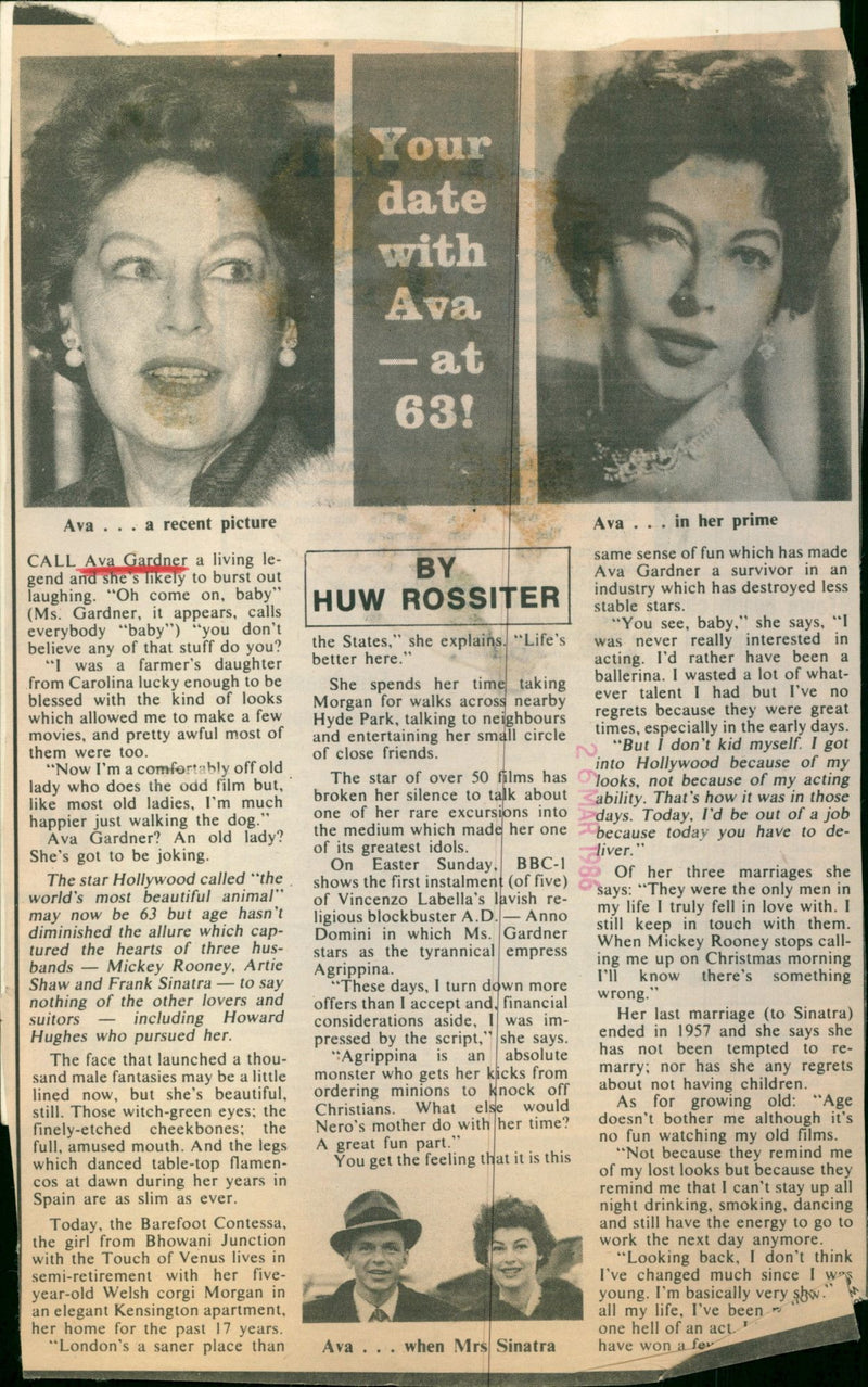 Ava Gardner - Vintage Photograph