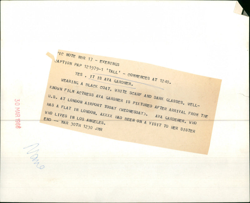 Ava Gardner - Vintage Photograph