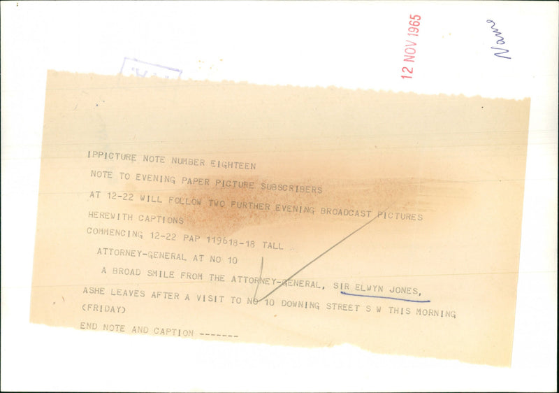 Sir Elwyn Jones - Vintage Photograph