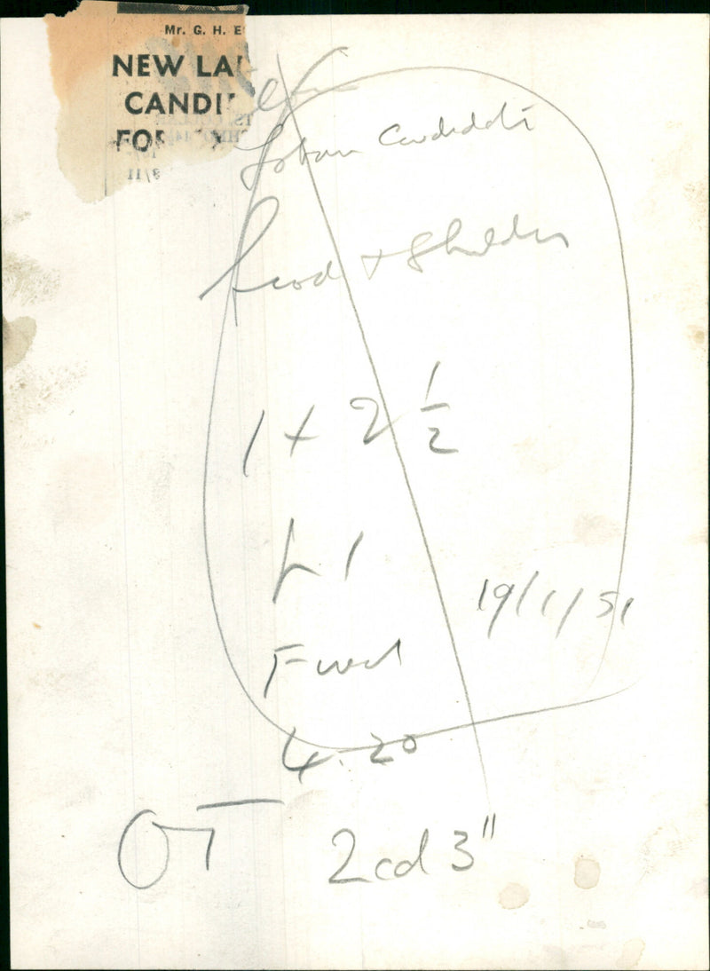 Mr G. H. E is a new candidate - Vintage Photograph