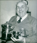 Staff gathered at grove farms Harwell to say farewell to Mr Nobby Embling - Vintage Photograph