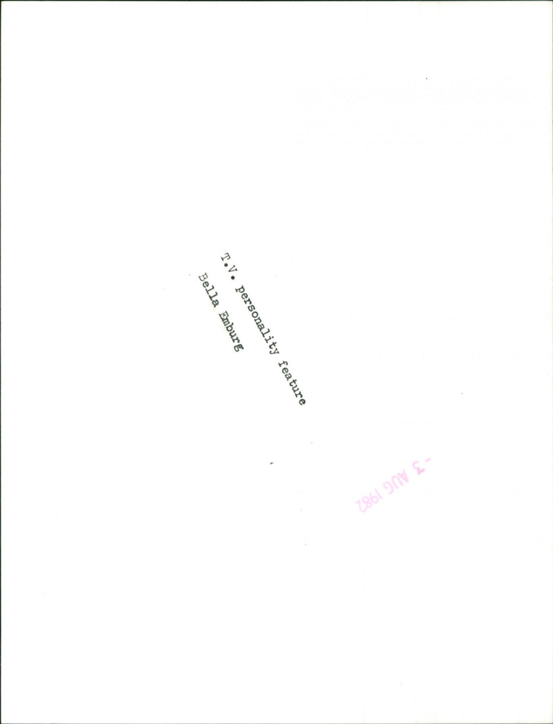 Bella Emburg - Vintage Photograph