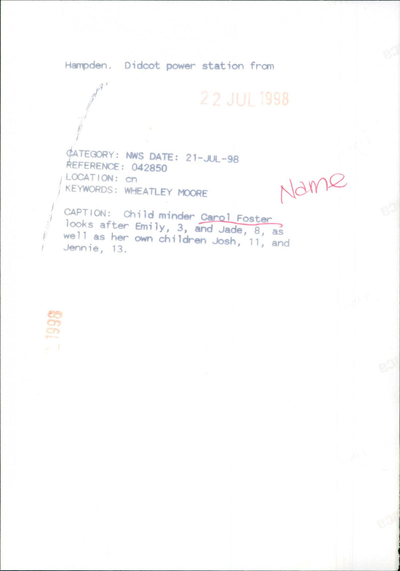 Carol Foster - Vintage Photograph