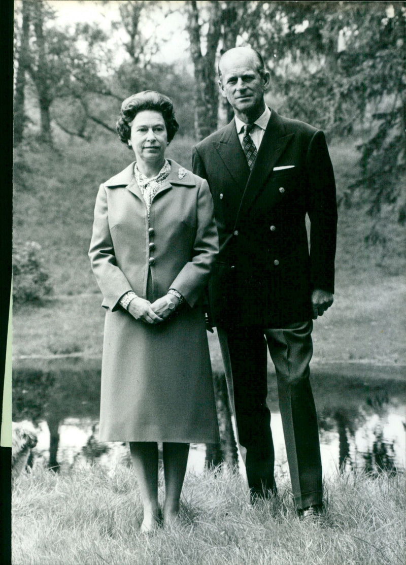 Queen Elizabeth II and Prince Philip - Vintage Photograph