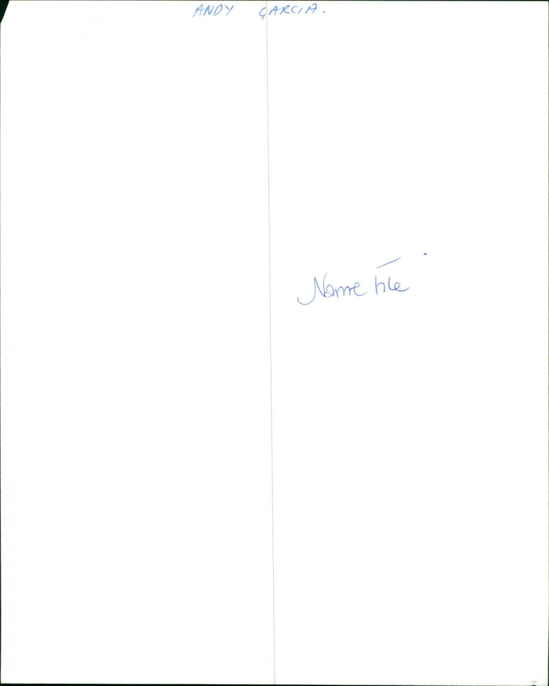 Andy Garcia - Vintage Photograph