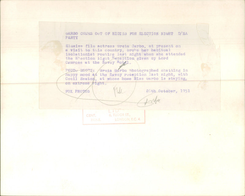 Greta Garbo - Vintage Photograph