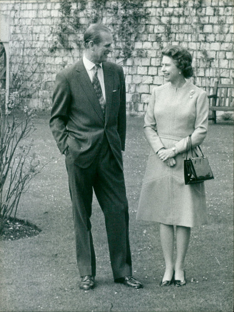 Queen Elizabeth II and Prince Philip - Vintage Photograph