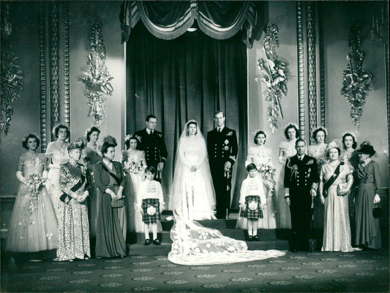 Queen Elizabeth II and Duke of Edinburgh - Vintage Photograph