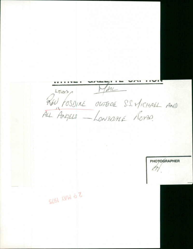 Rev. Lewis Fosdike - Vintage Photograph