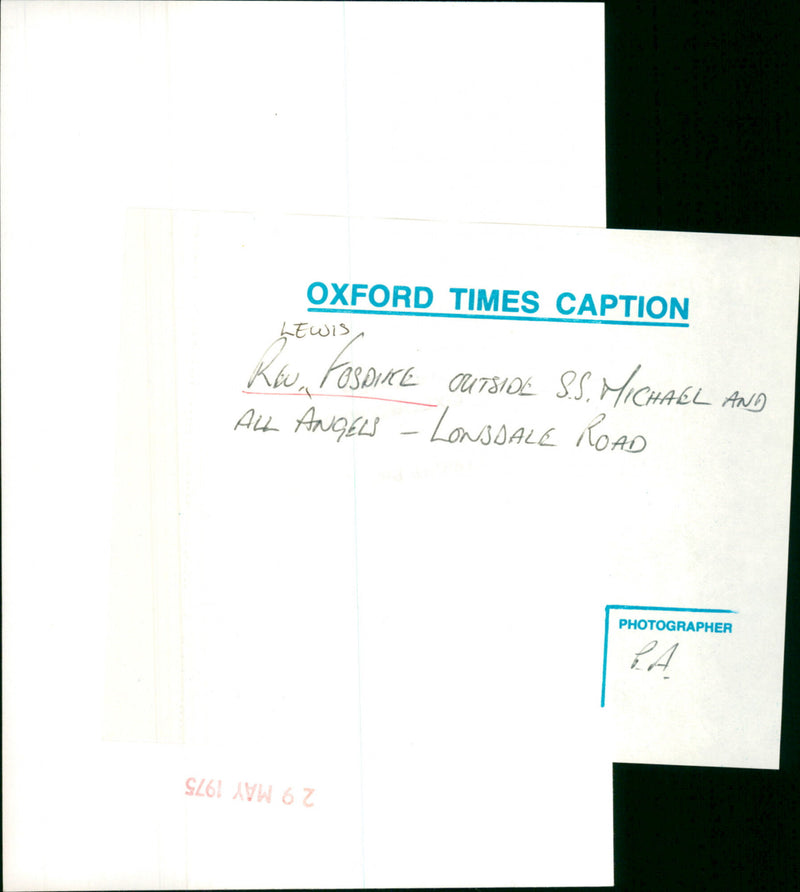 Rev. Lewis Fosdike - Vintage Photograph